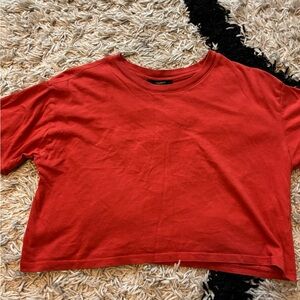 Forever 21 Red-Orange loose fit crop top